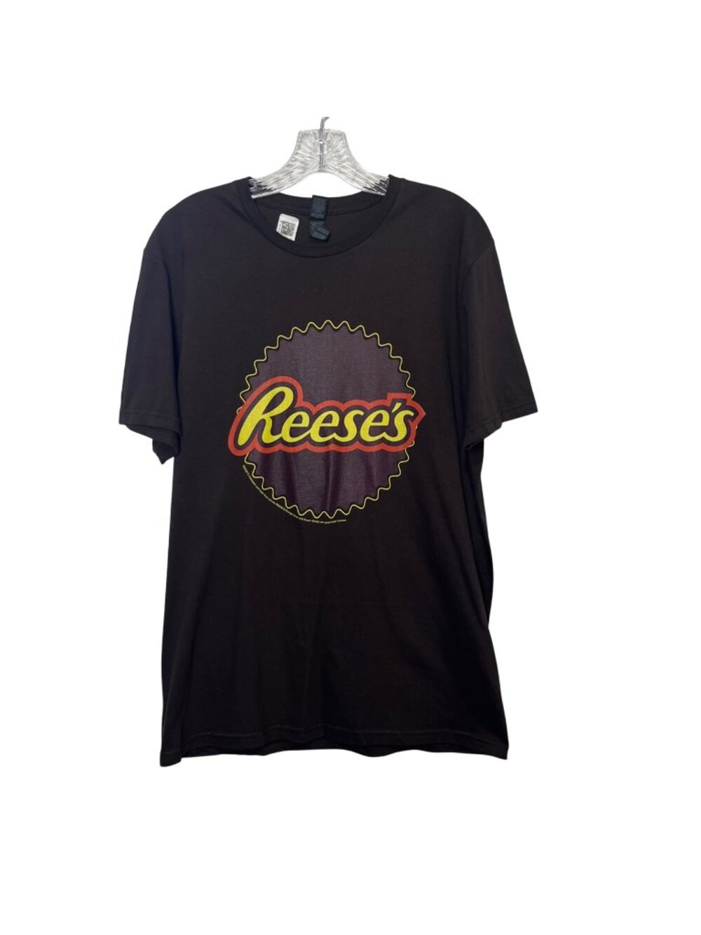 Reeses Logo Graphic Tshirt Mens Medium‎ Brown Gildan Softstyle Summer